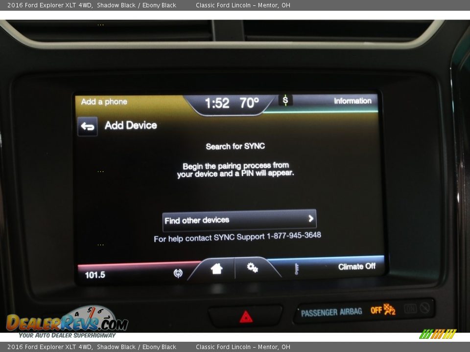 2016 Ford Explorer XLT 4WD Shadow Black / Ebony Black Photo #11