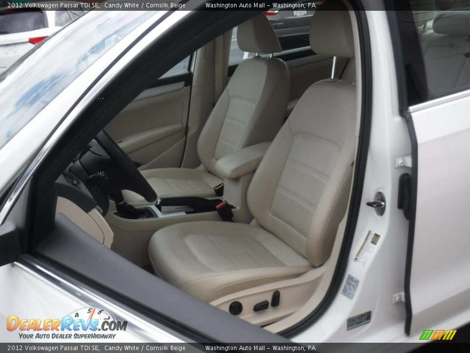 2012 Volkswagen Passat TDI SE Candy White / Cornsilk Beige Photo #15