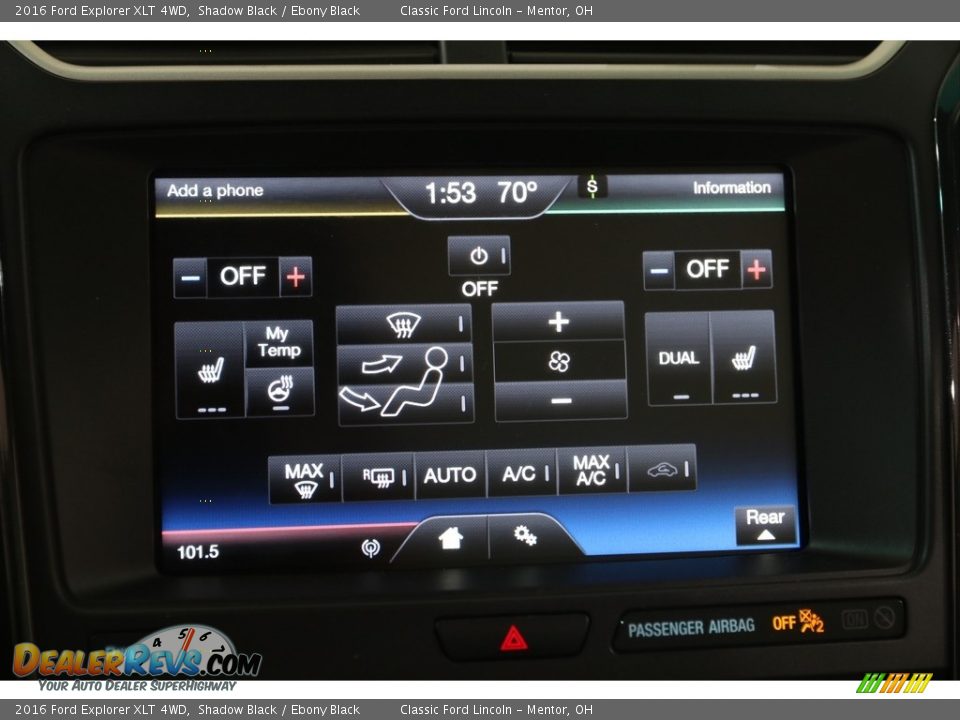 2016 Ford Explorer XLT 4WD Shadow Black / Ebony Black Photo #13