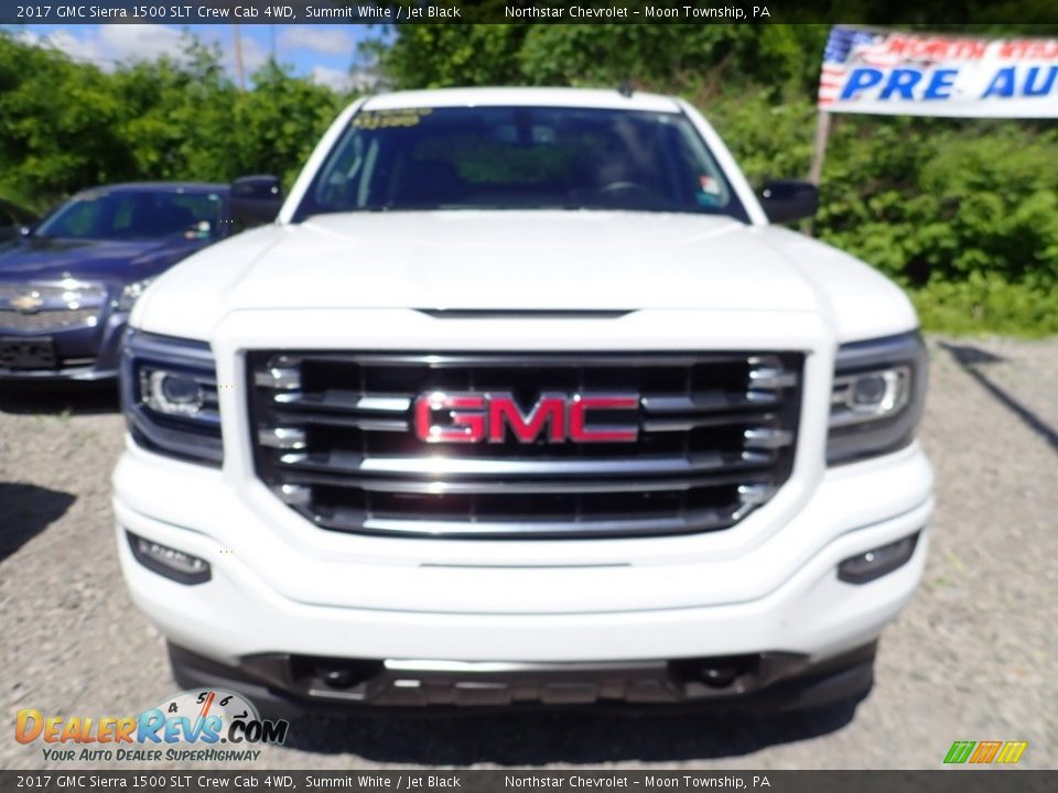 2017 GMC Sierra 1500 SLT Crew Cab 4WD Summit White / Jet Black Photo #6
