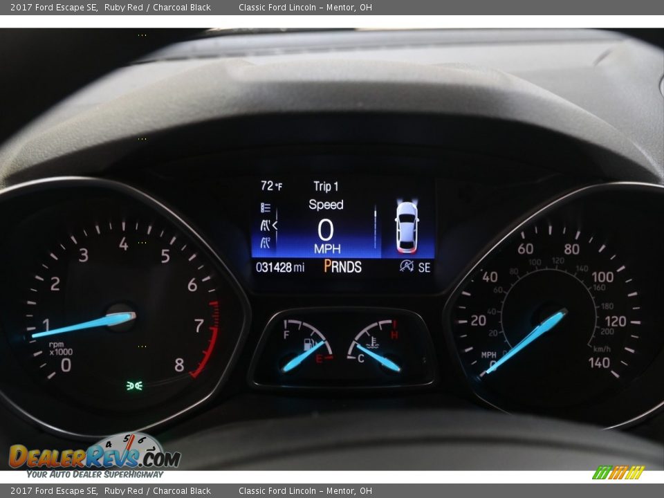 2017 Ford Escape SE Ruby Red / Charcoal Black Photo #8