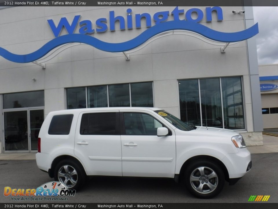 2012 Honda Pilot EX 4WD Taffeta White / Gray Photo #2