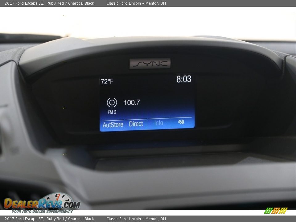 2017 Ford Escape SE Ruby Red / Charcoal Black Photo #10