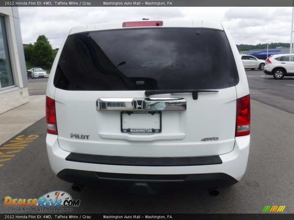 2012 Honda Pilot EX 4WD Taffeta White / Gray Photo #8