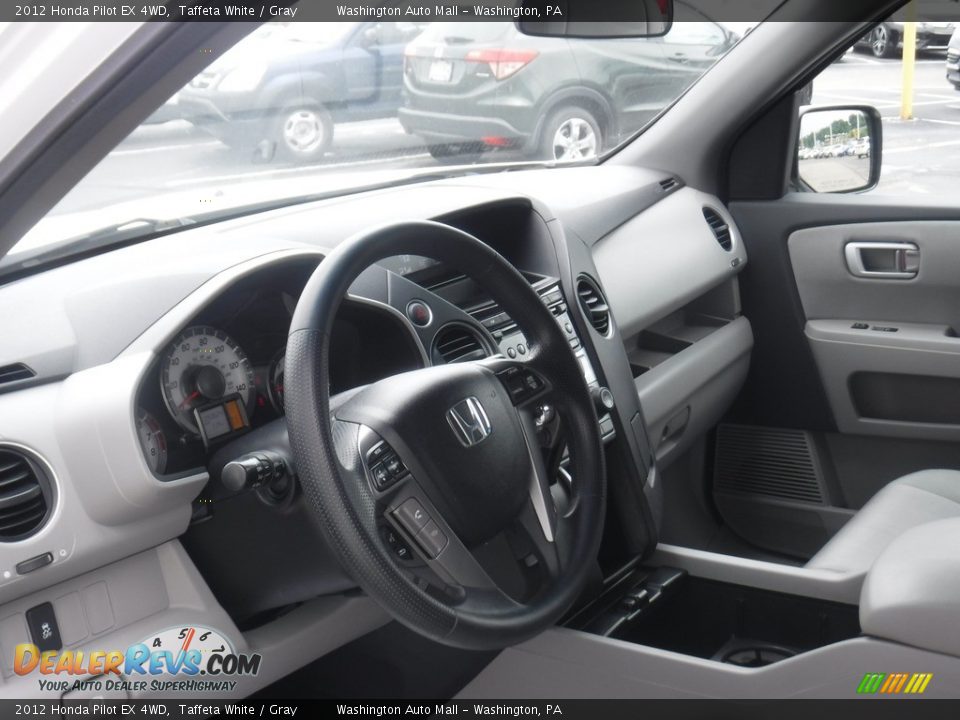 2012 Honda Pilot EX 4WD Taffeta White / Gray Photo #11