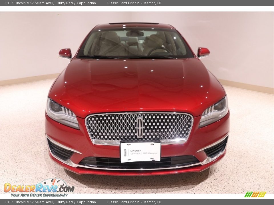 2017 Lincoln MKZ Select AWD Ruby Red / Cappuccino Photo #2