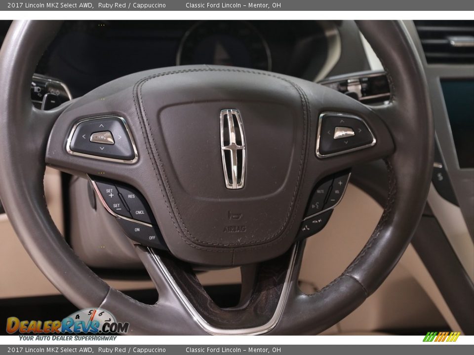 2017 Lincoln MKZ Select AWD Steering Wheel Photo #10