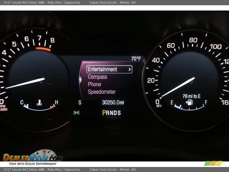 2017 Lincoln MKZ Select AWD Gauges Photo #15