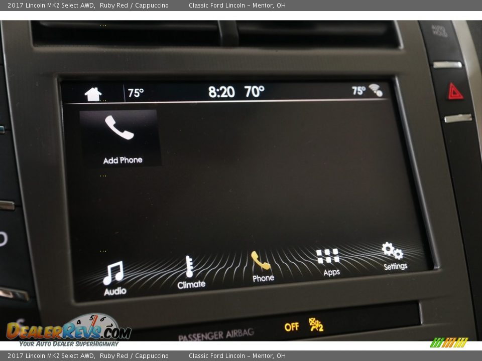 2017 Lincoln MKZ Select AWD Ruby Red / Cappuccino Photo #18
