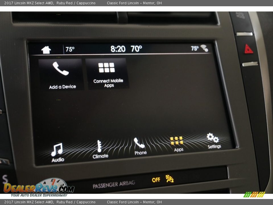 2017 Lincoln MKZ Select AWD Ruby Red / Cappuccino Photo #19