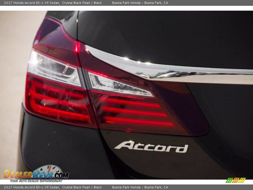 2017 Honda Accord EX-L V6 Sedan Crystal Black Pearl / Black Photo #10