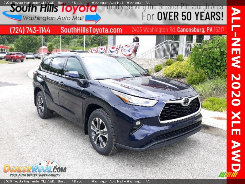 2020 Toyota Highlander XLE AWD Blueprint / Black Photo #1