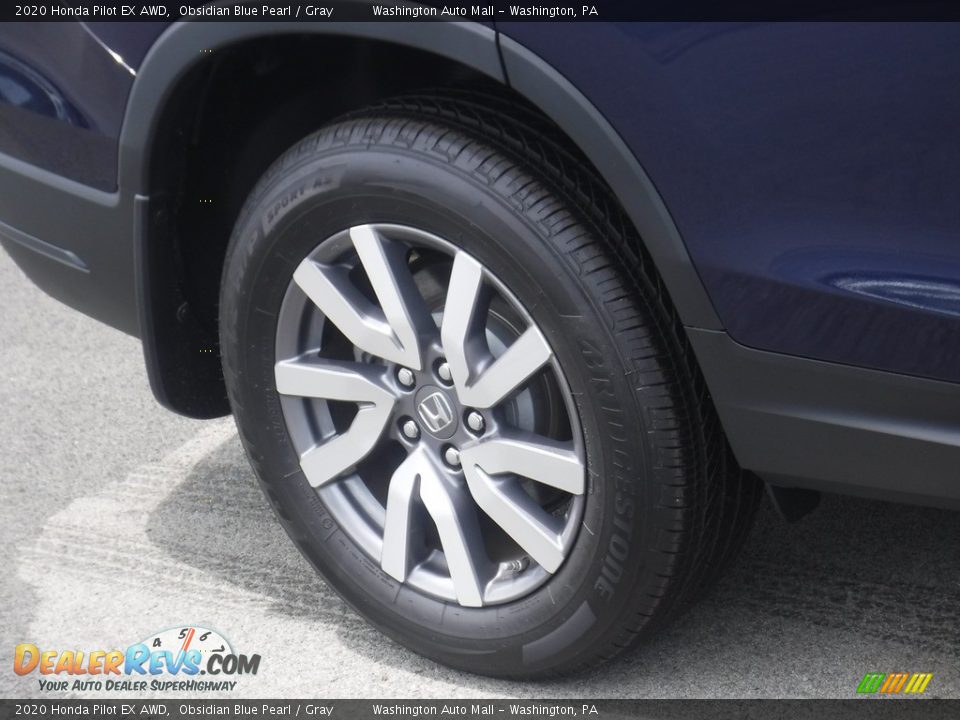 2020 Honda Pilot EX AWD Obsidian Blue Pearl / Gray Photo #3
