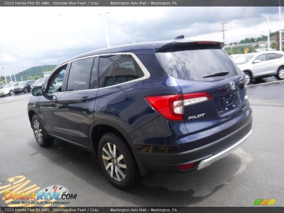 2020 Honda Pilot EX AWD Obsidian Blue Pearl / Gray Photo #6