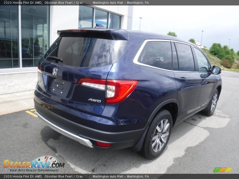 2020 Honda Pilot EX AWD Obsidian Blue Pearl / Gray Photo #8