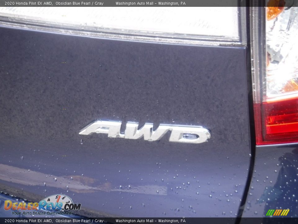 2020 Honda Pilot EX AWD Obsidian Blue Pearl / Gray Photo #9
