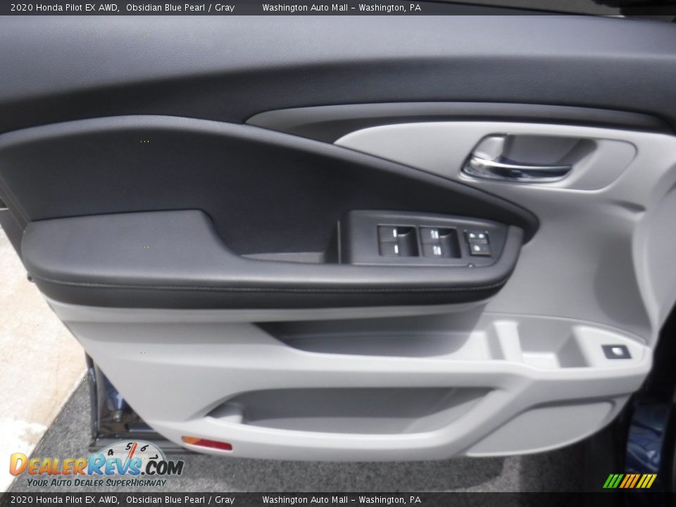 2020 Honda Pilot EX AWD Obsidian Blue Pearl / Gray Photo #10