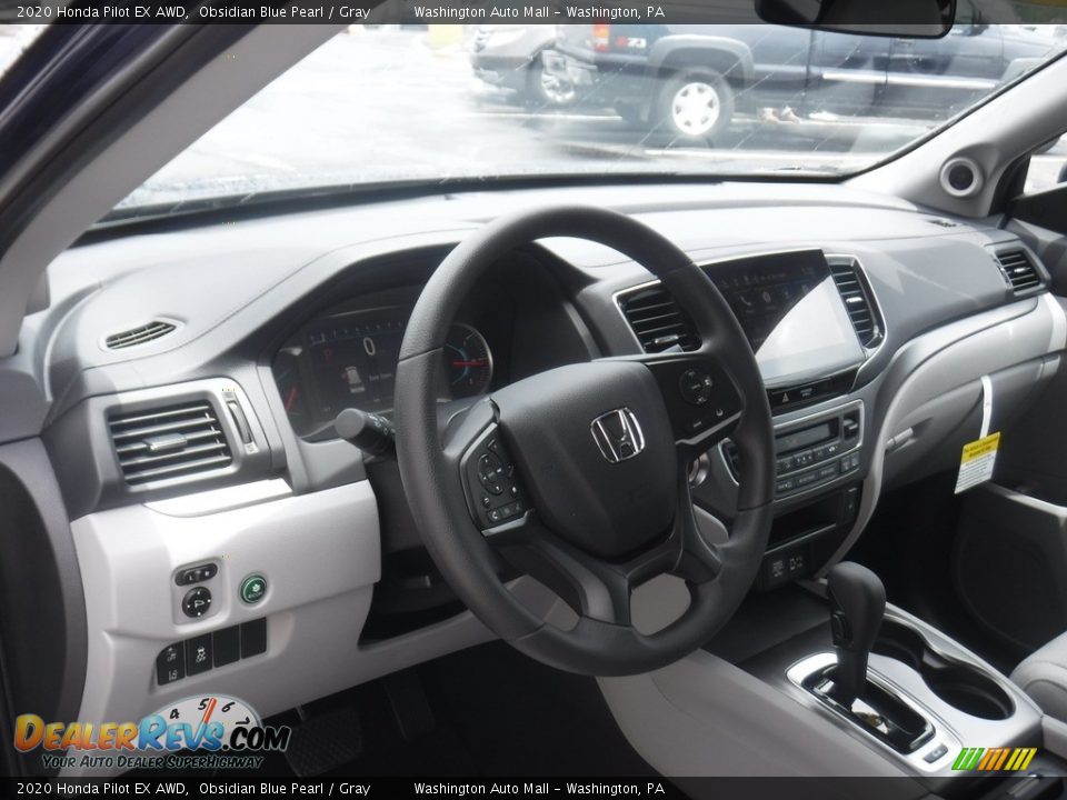 2020 Honda Pilot EX AWD Obsidian Blue Pearl / Gray Photo #11