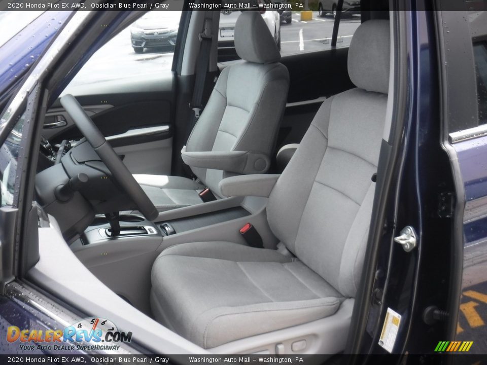 2020 Honda Pilot EX AWD Obsidian Blue Pearl / Gray Photo #13