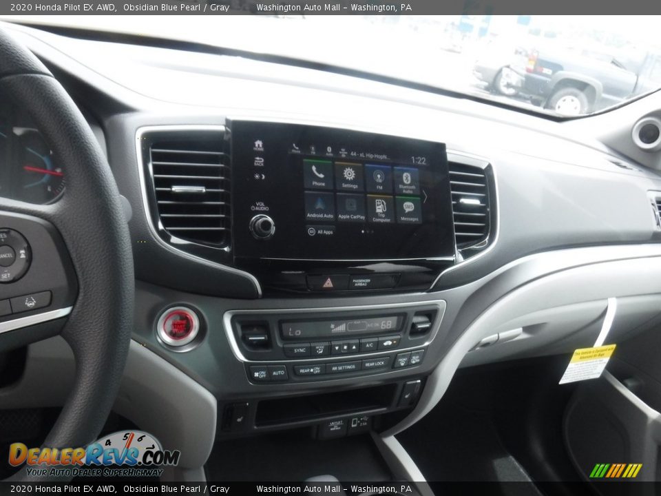 2020 Honda Pilot EX AWD Obsidian Blue Pearl / Gray Photo #16