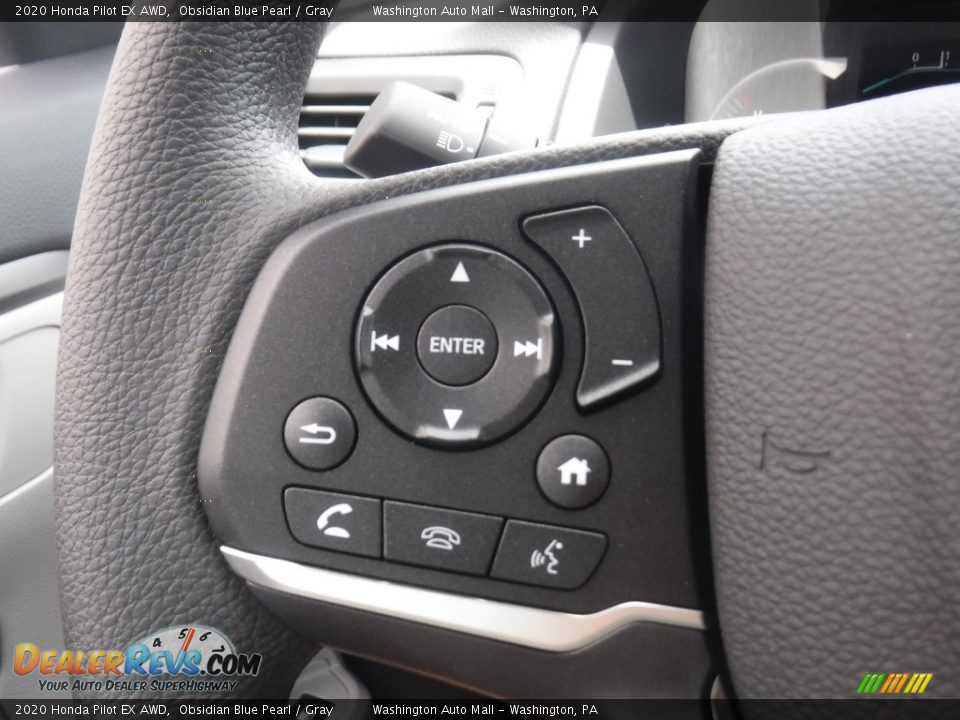 2020 Honda Pilot EX AWD Obsidian Blue Pearl / Gray Photo #20