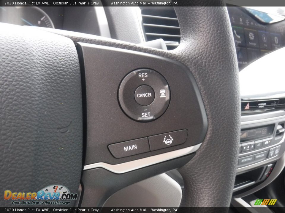 2020 Honda Pilot EX AWD Obsidian Blue Pearl / Gray Photo #21
