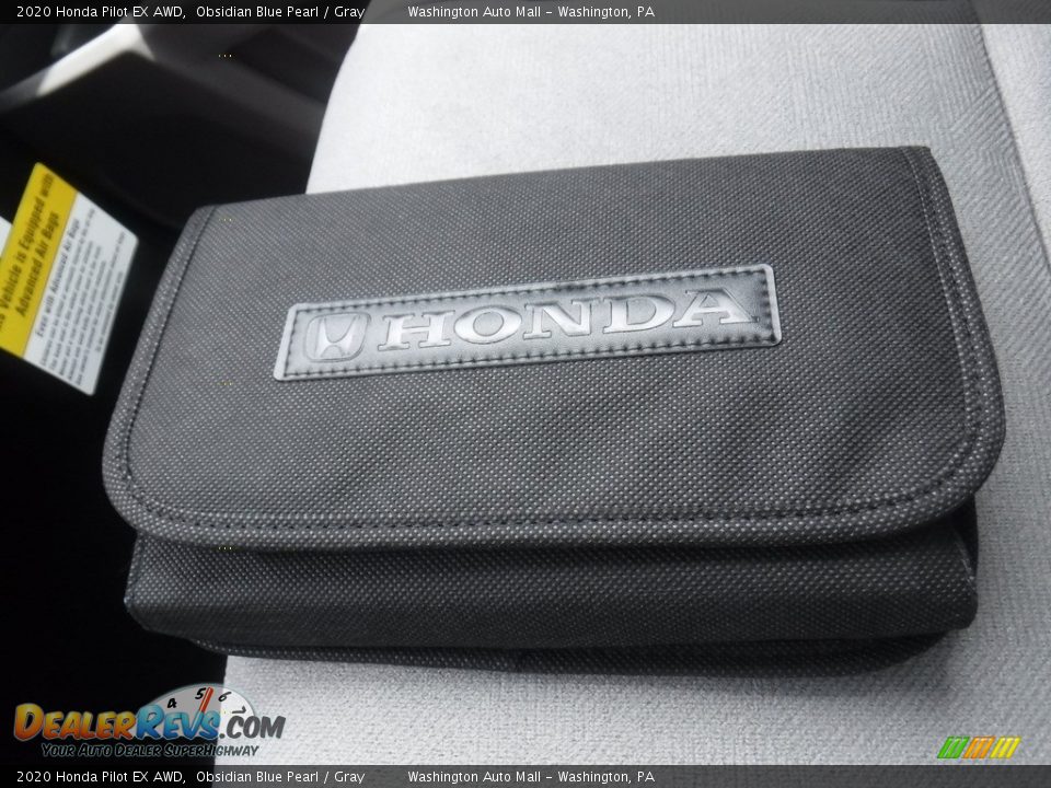 2020 Honda Pilot EX AWD Obsidian Blue Pearl / Gray Photo #27