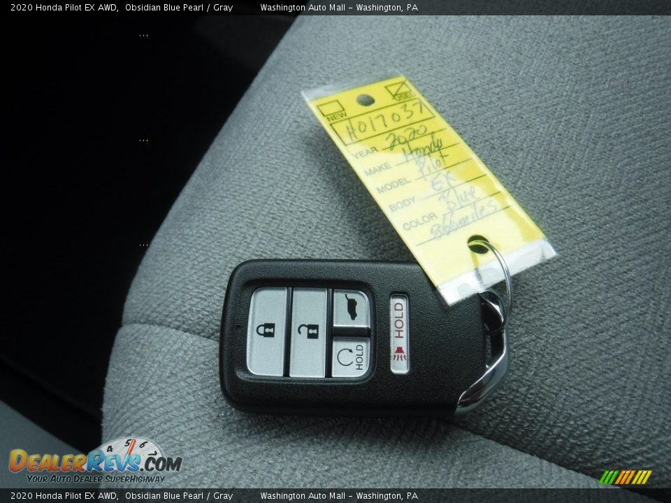 2020 Honda Pilot EX AWD Obsidian Blue Pearl / Gray Photo #28