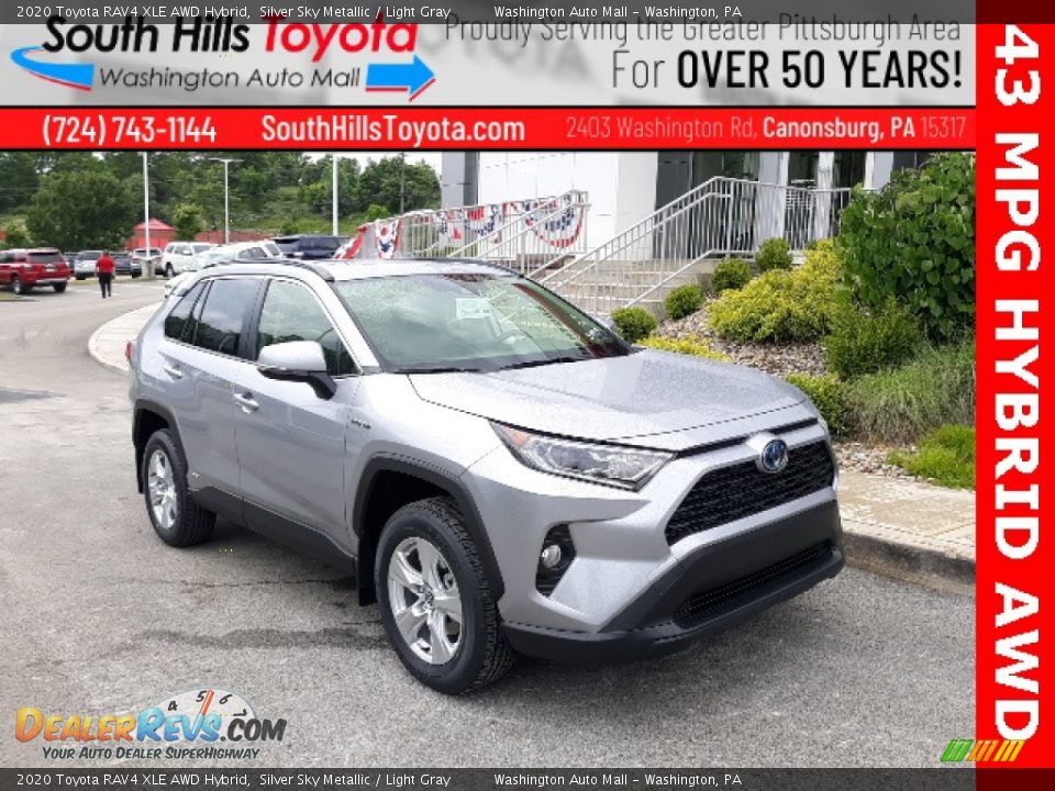 2020 Toyota RAV4 XLE AWD Hybrid Silver Sky Metallic / Light Gray Photo #1