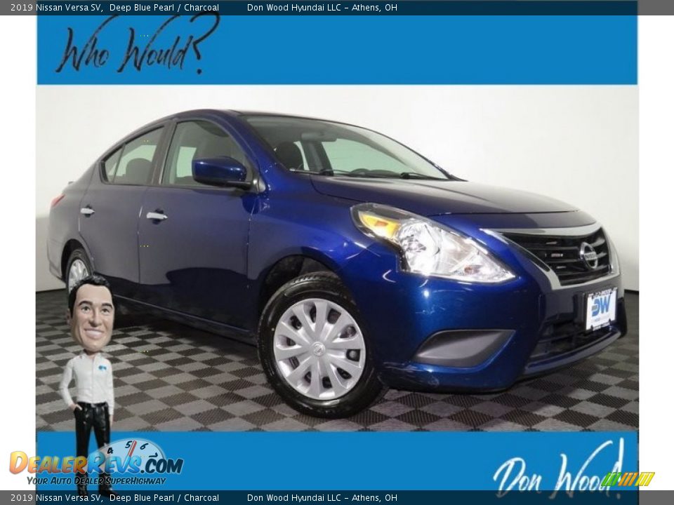 2019 Nissan Versa SV Deep Blue Pearl / Charcoal Photo #1