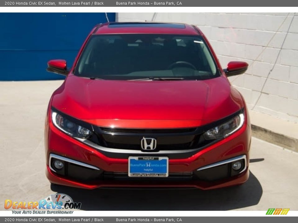 2020 Honda Civic EX Sedan Molten Lava Pearl / Black Photo #3