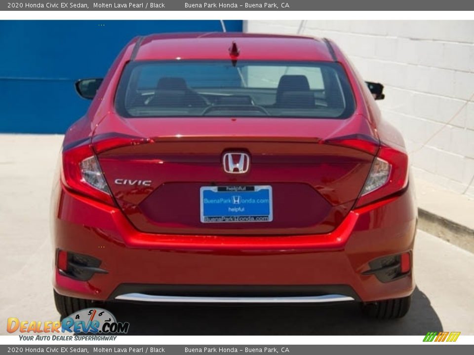 2020 Honda Civic EX Sedan Molten Lava Pearl / Black Photo #5