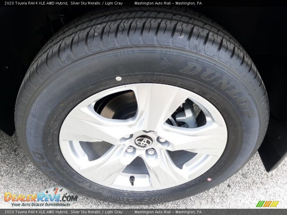 2020 Toyota RAV4 XLE AWD Hybrid Silver Sky Metallic / Light Gray Photo #34