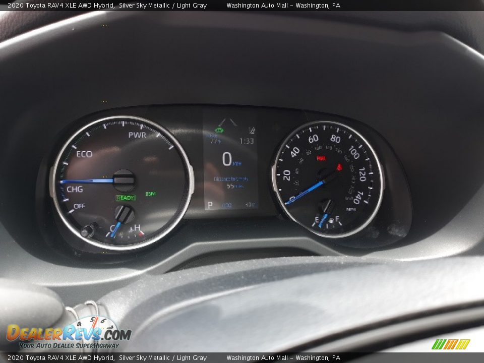 2020 Toyota RAV4 XLE AWD Hybrid Silver Sky Metallic / Light Gray Photo #36