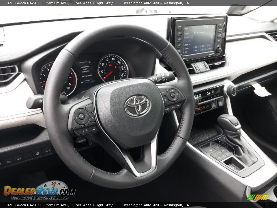 2020 Toyota RAV4 XLE Premium AWD Super White / Light Gray Photo #3