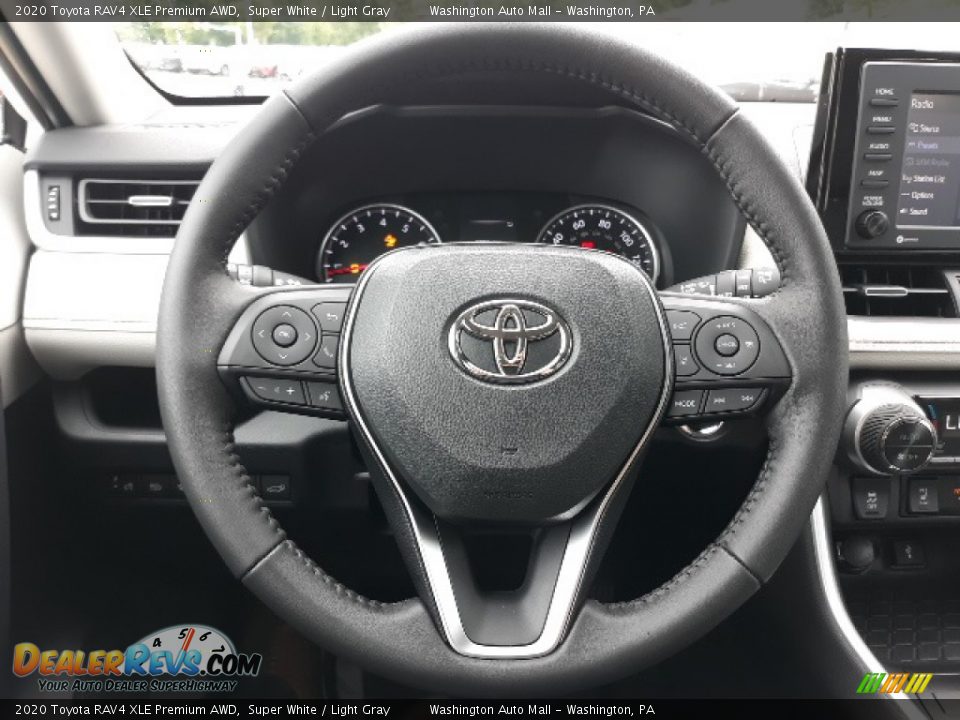 2020 Toyota RAV4 XLE Premium AWD Super White / Light Gray Photo #4