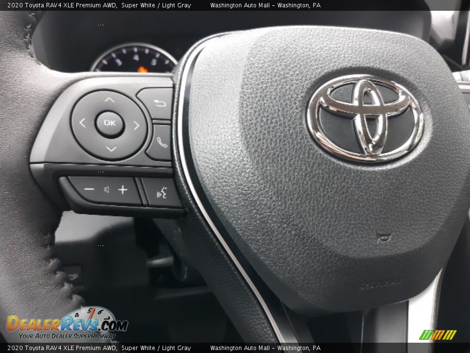 2020 Toyota RAV4 XLE Premium AWD Super White / Light Gray Photo #5