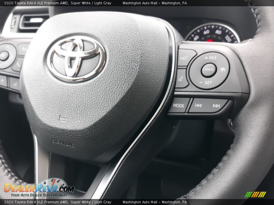 2020 Toyota RAV4 XLE Premium AWD Super White / Light Gray Photo #6