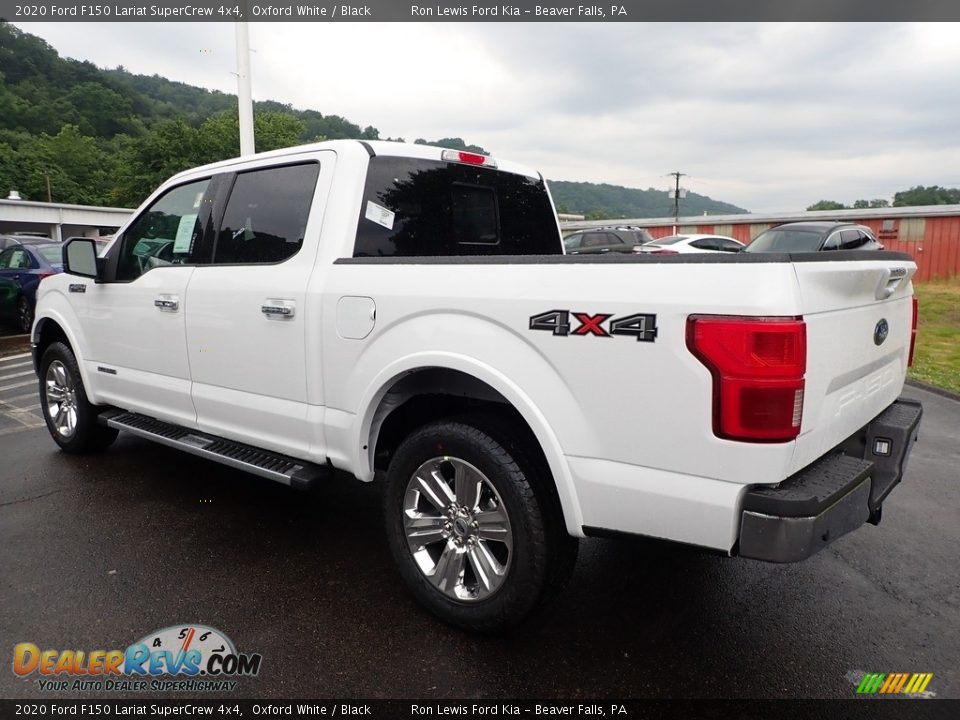 2020 Ford F150 Lariat SuperCrew 4x4 Oxford White / Black Photo #4