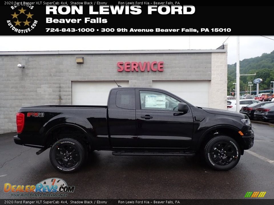 2020 Ford Ranger XLT SuperCab 4x4 Shadow Black / Ebony Photo #1