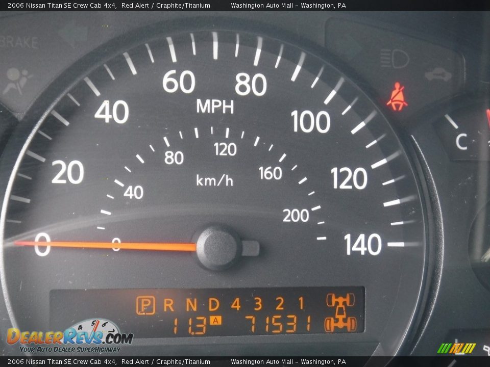 2006 Nissan Titan SE Crew Cab 4x4 Red Alert / Graphite/Titanium Photo #32