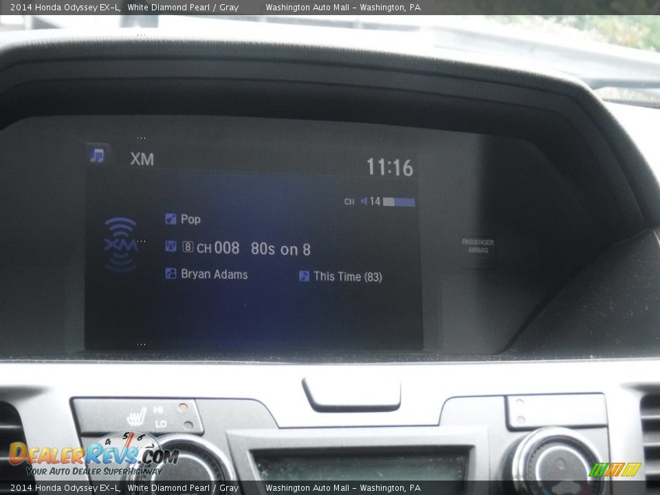 2014 Honda Odyssey EX-L White Diamond Pearl / Gray Photo #4