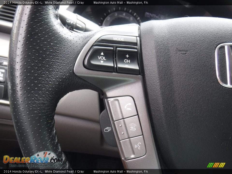 2014 Honda Odyssey EX-L White Diamond Pearl / Gray Photo #6