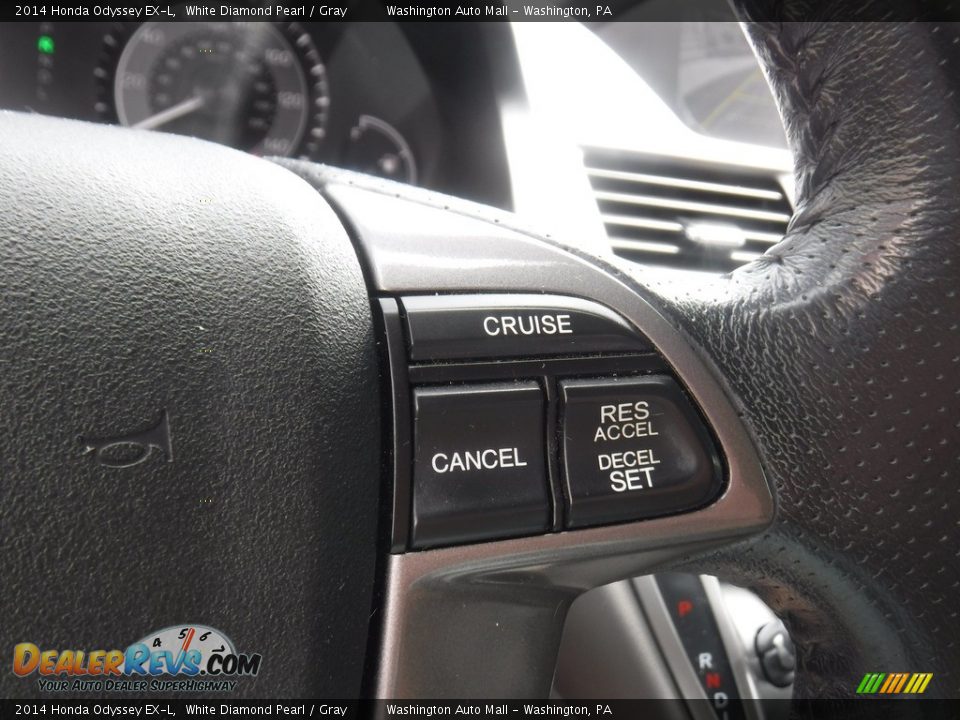 2014 Honda Odyssey EX-L White Diamond Pearl / Gray Photo #7