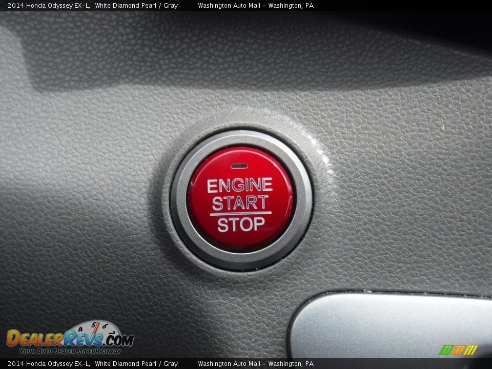 2014 Honda Odyssey EX-L White Diamond Pearl / Gray Photo #8