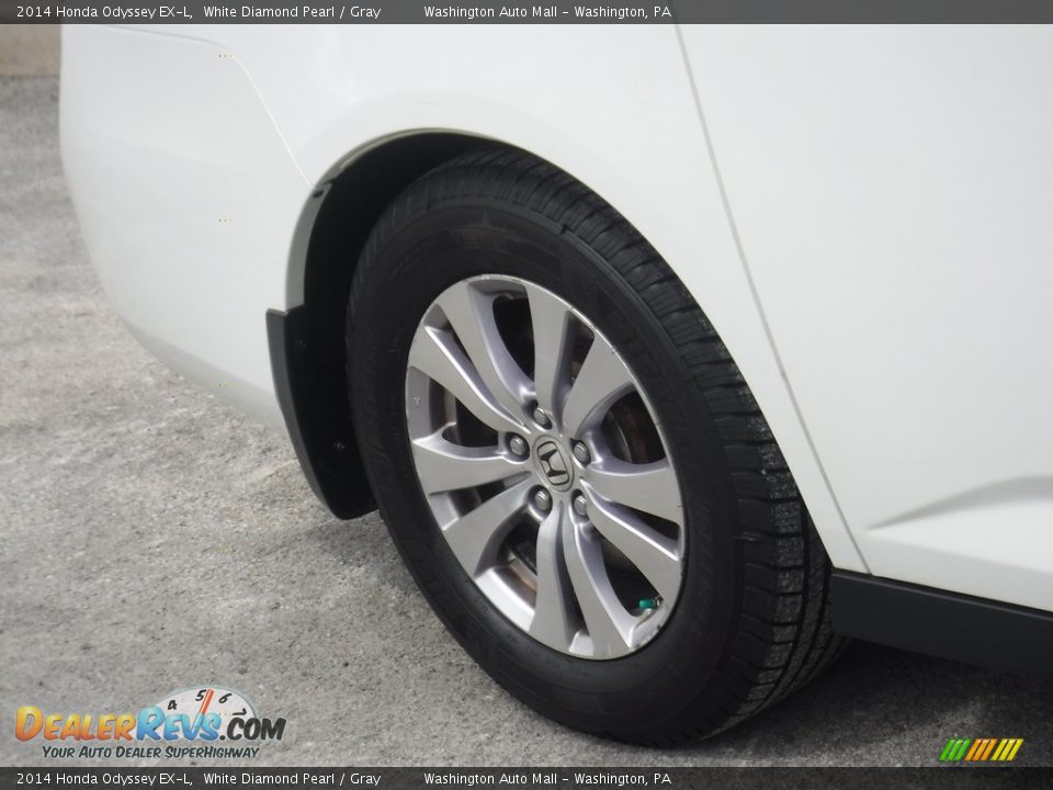 2014 Honda Odyssey EX-L White Diamond Pearl / Gray Photo #9