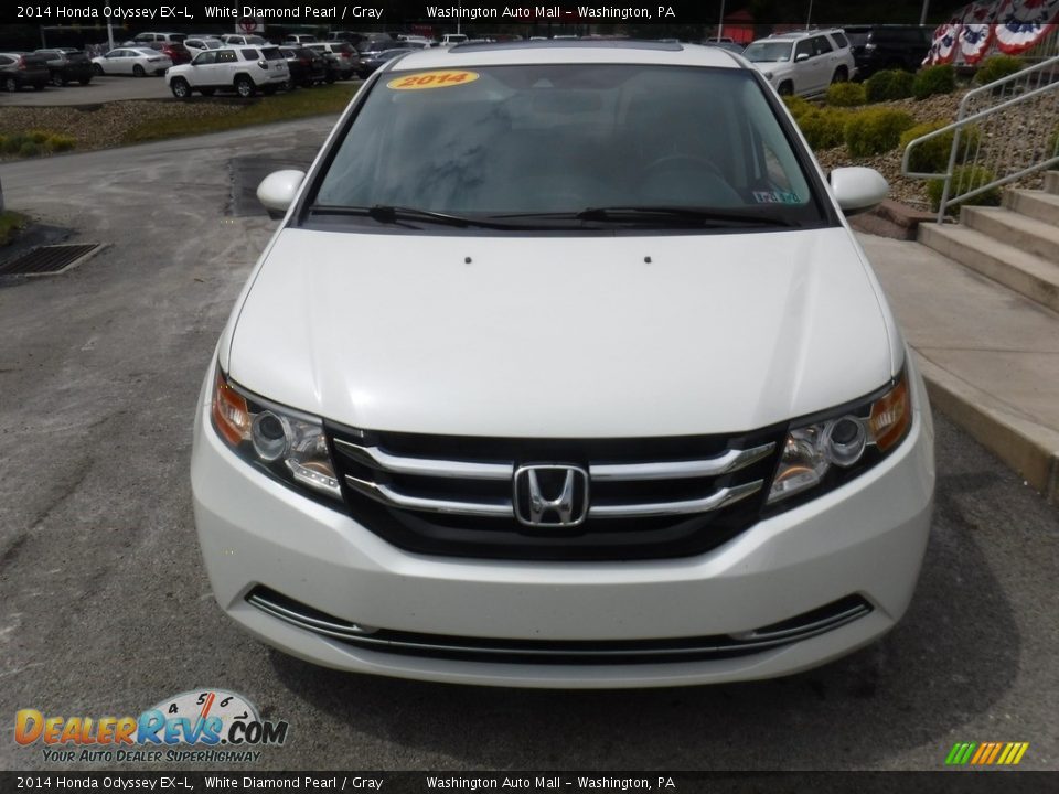 2014 Honda Odyssey EX-L White Diamond Pearl / Gray Photo #11