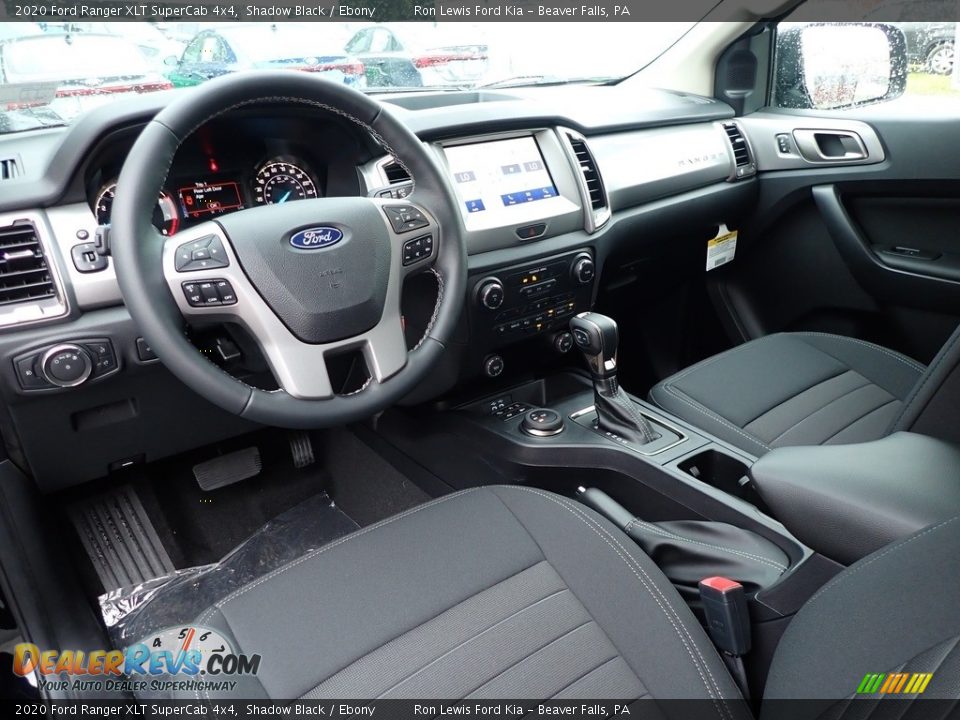 Ebony Interior - 2020 Ford Ranger XLT SuperCab 4x4 Photo #14