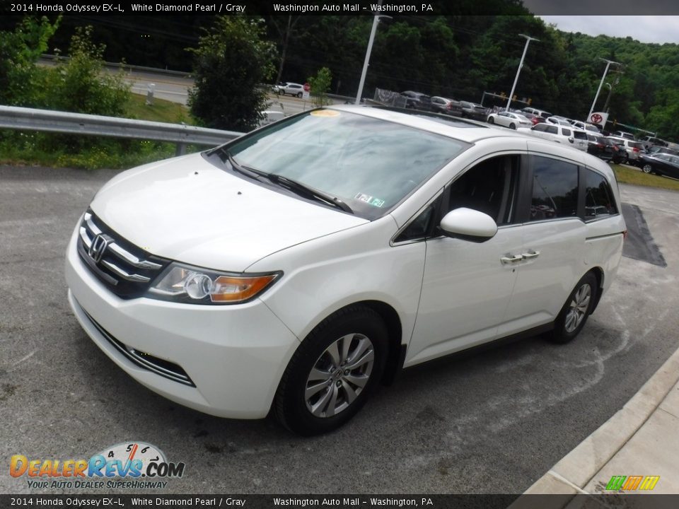 2014 Honda Odyssey EX-L White Diamond Pearl / Gray Photo #12