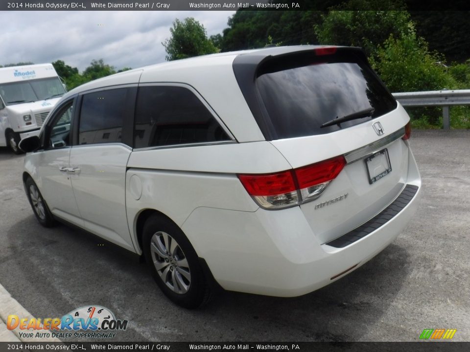 2014 Honda Odyssey EX-L White Diamond Pearl / Gray Photo #13